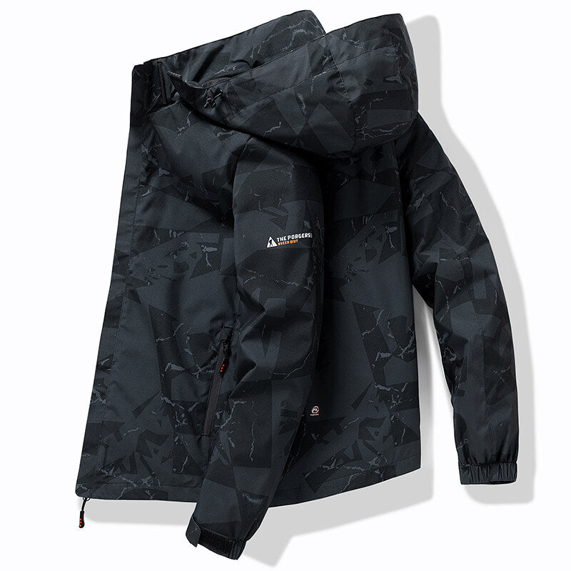 Street Wave Waterproof Windproof Jacket For Men All Weather Protection For Urban Explorers