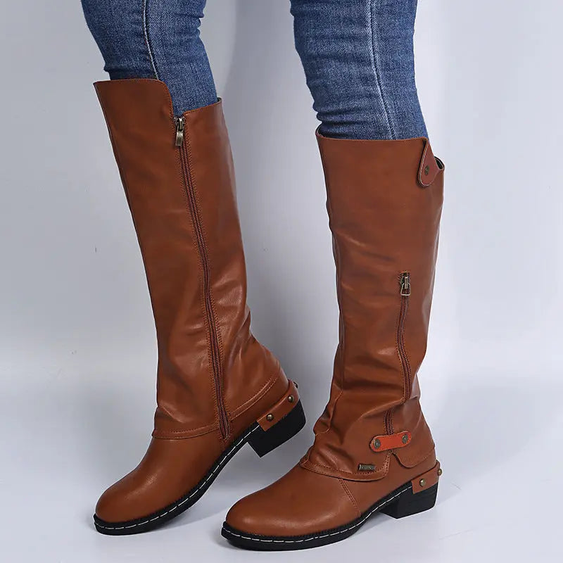 Street Wave Zip Up Ankle Boots Women Chic Comfort All Day