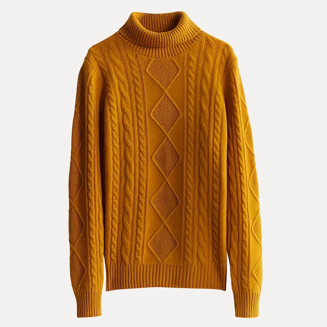 Waylynn Zoe Cashmere Sweater Unisex Cozy Warm Turtleneck Knit