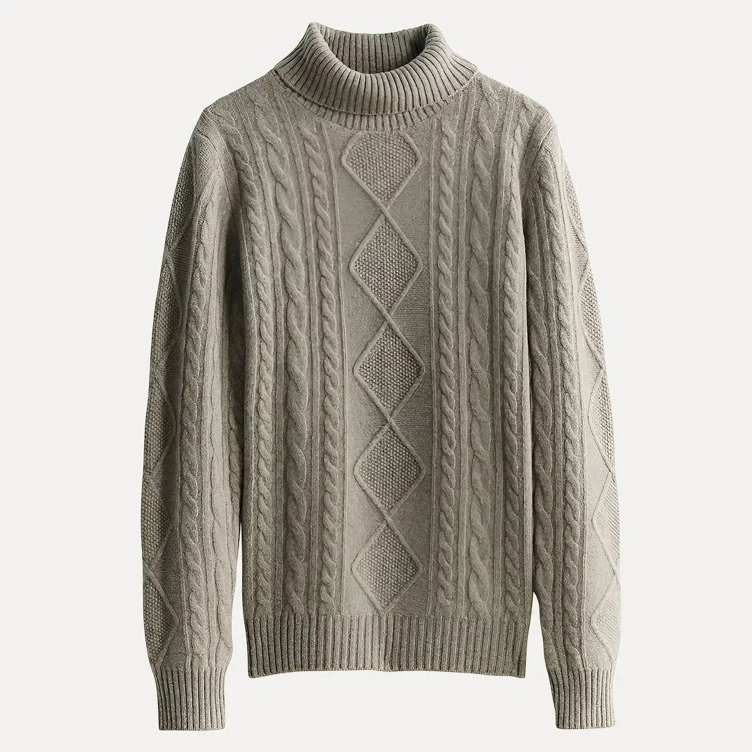 Waylynn Zoe Cashmere Sweater Unisex Cozy Warm Turtleneck Knit