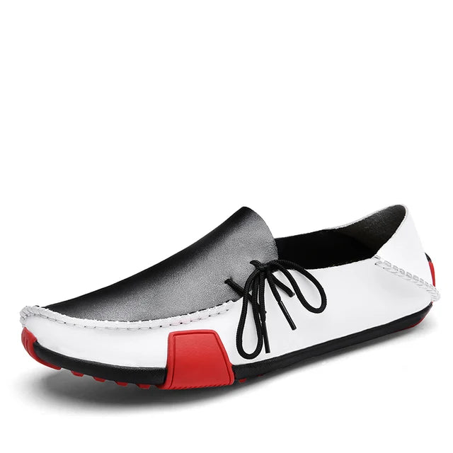 Streetwave Mens Summer Loafers With Red Sole Handcrafted Leather Comfort For Stylish Men