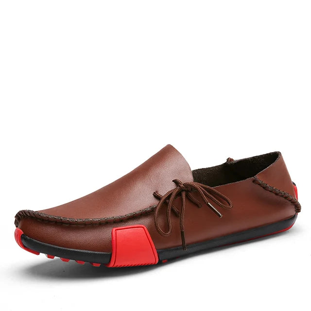 Streetwave Mens Summer Loafers With Red Sole Handcrafted Leather Comfort For Stylish Men