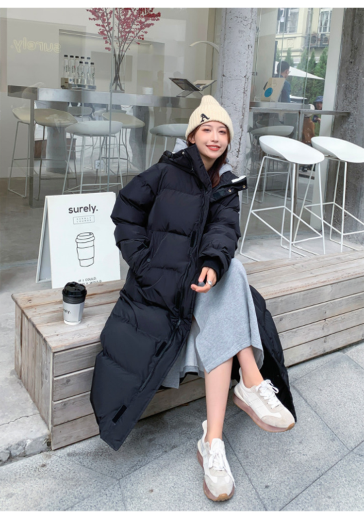 Streetwave Puffer Parka For Women Warm Long Winter Coat With Deep Pockets And High Collar
