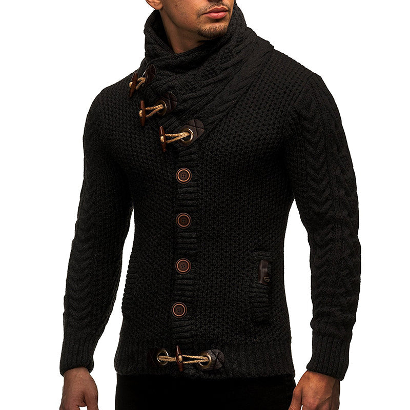 Streetwave Men Rollneck Knit Vest With Cable Knit Warmth And Lace Up Front For Winter Layering