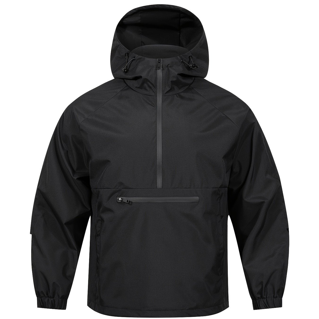 Street-wave Hooded Anorak Jacket For Men And Women Lightweight Windproof With Front Zip Pocket