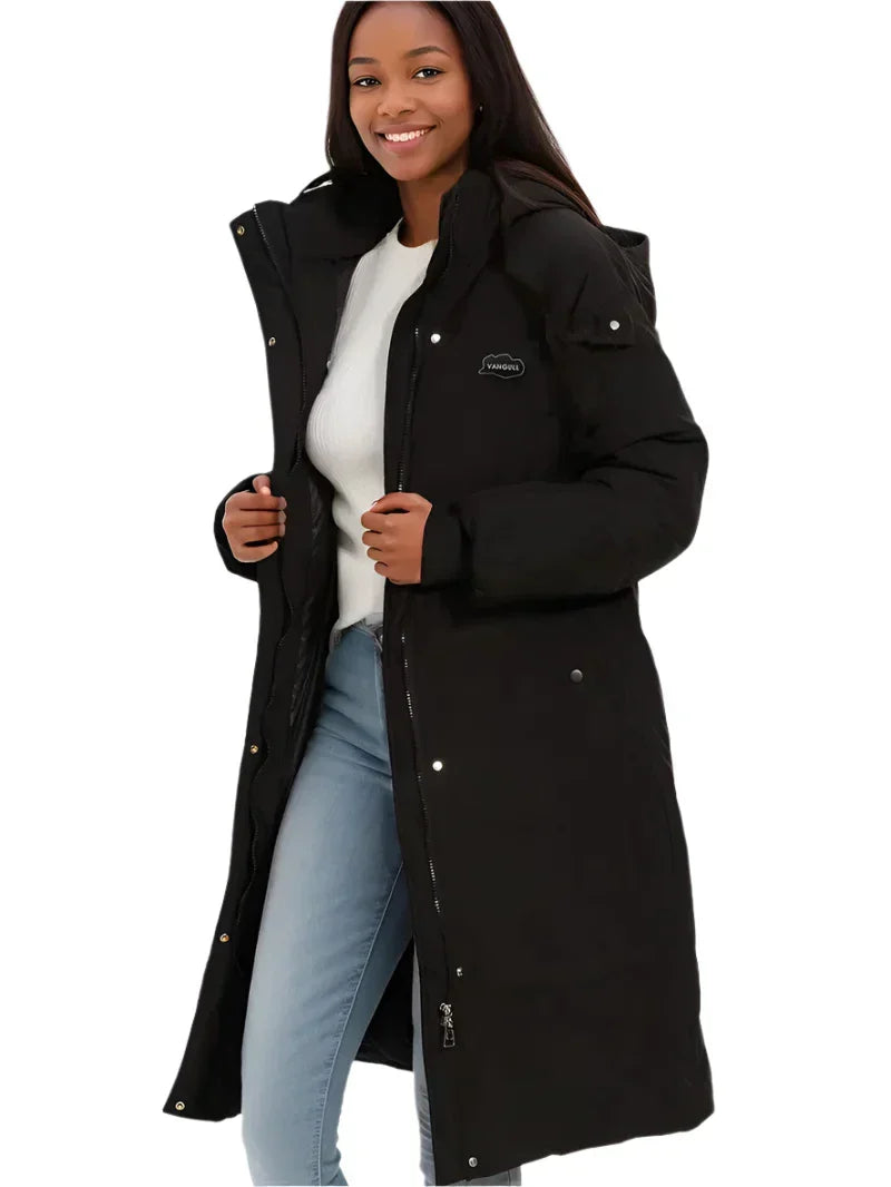 Street Wave Long Insulated Puffer Winter Coat With Hood For Women Warm And Cozy Everyday