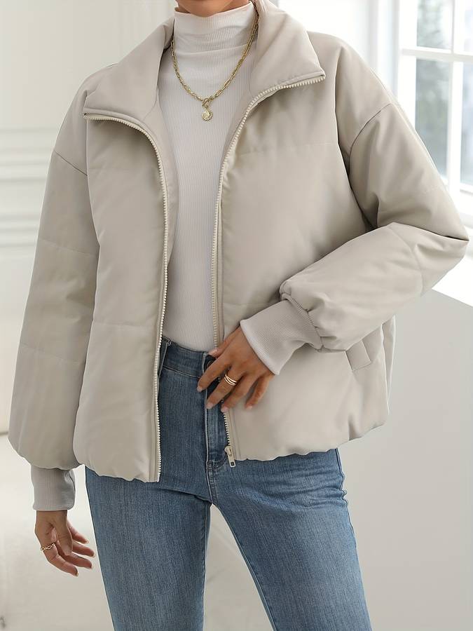 Street-Wave Zip Up Bomber Jacket For Women Cozy Comfort And Versatile Everyday Style