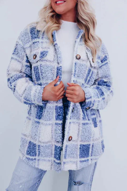 Street-wave Fleece Wool Coat For Women With Plush Warmth And Cozy Comfort Elegant Streetwear Essential