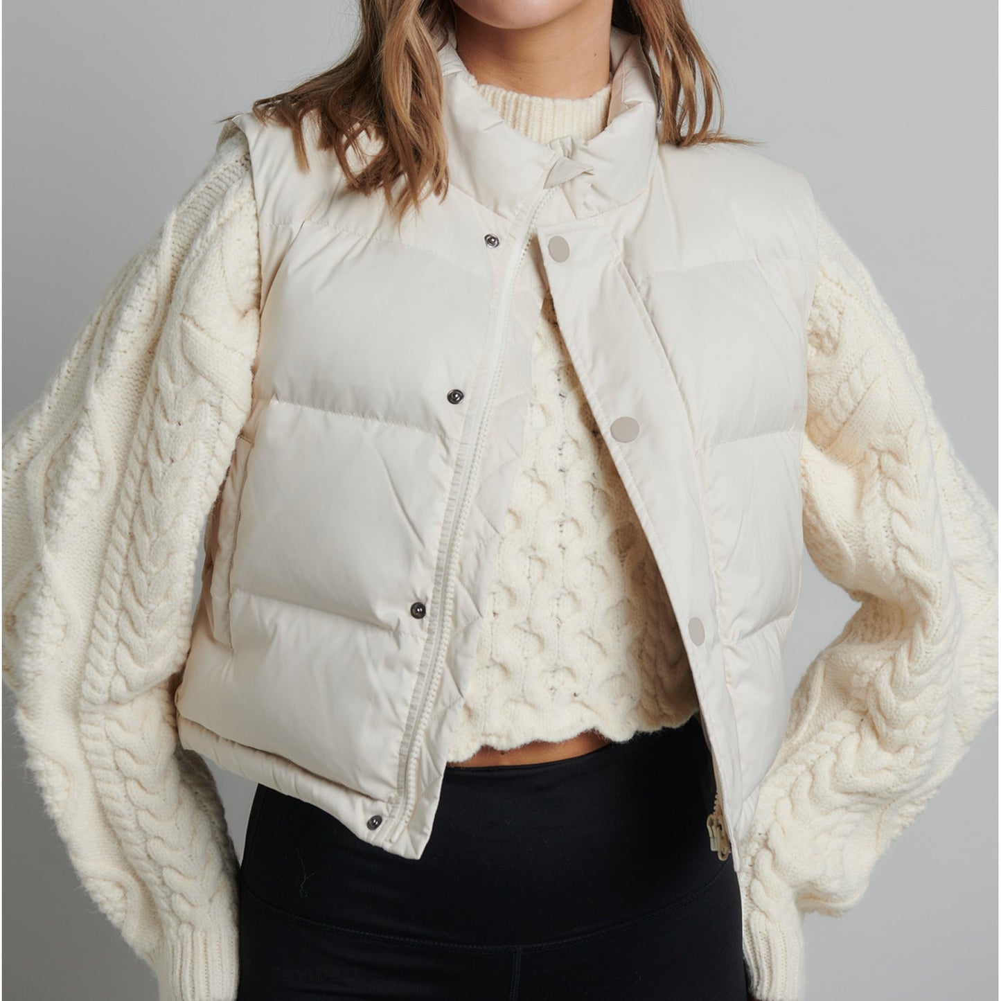 Street Wave Sleeveless Puffer Vest Women Lightweight Comfort Versatile Chic Layering