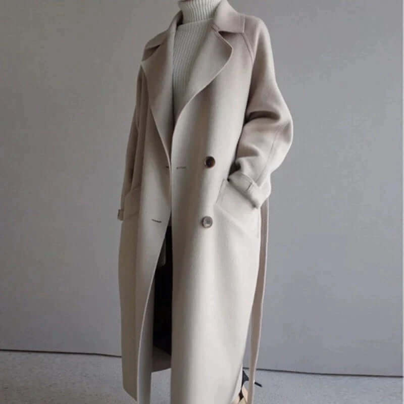 Street-Wave Women's Oversized Belted Coat For Cozy Warmth And Effortless Layering