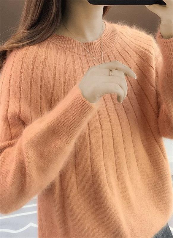 Street-Wave Cozy Dollie Cashmere Sweater for Women - Soft Warm Easy-Care Knit Top