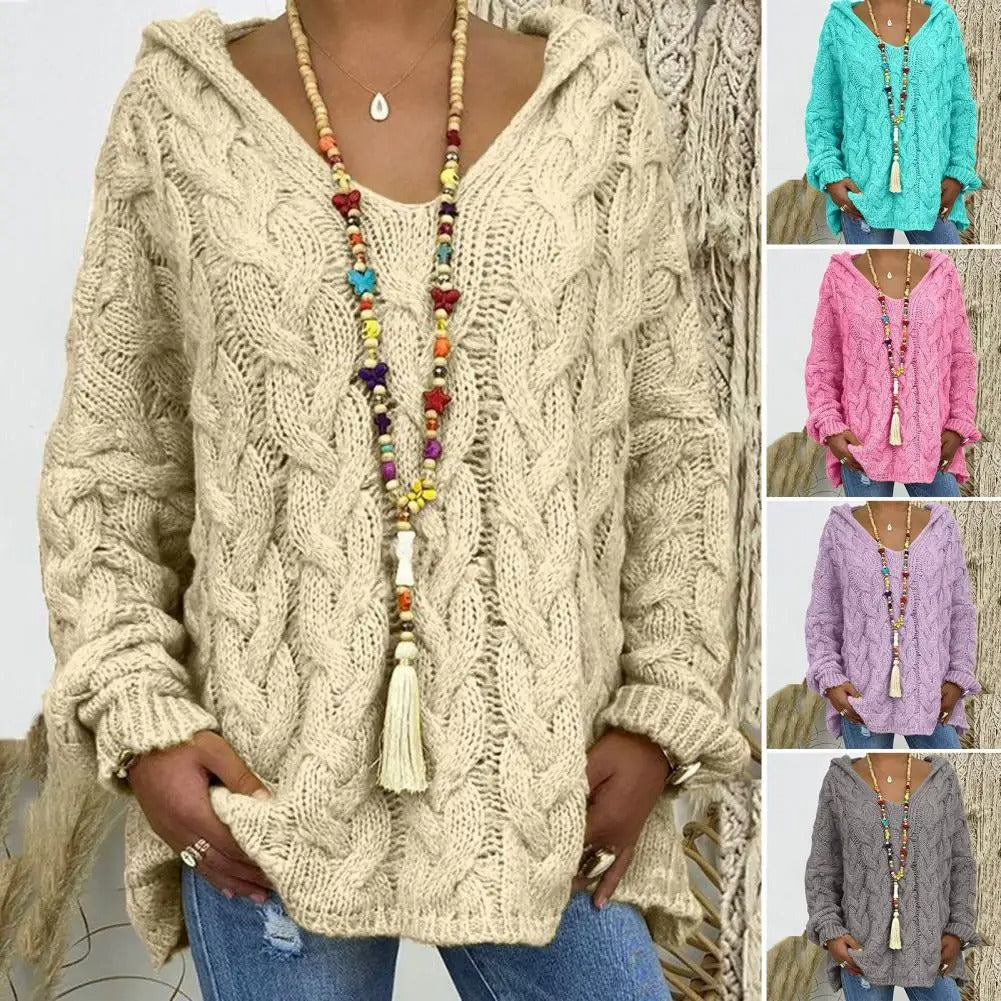 Streetwave Cable Knit Hoodie For Cozy Layering And All Day Comfort For Cold Weather Fans