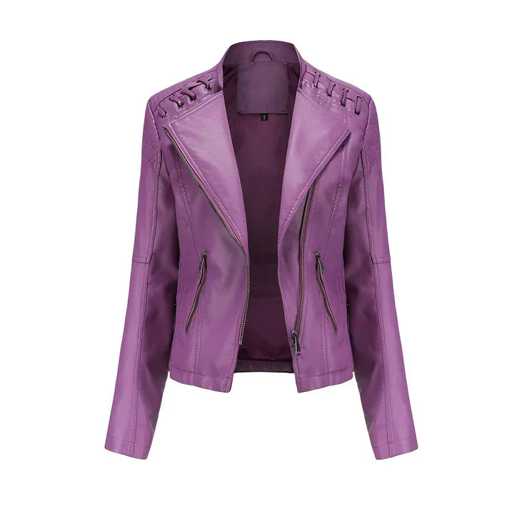Streetwave Leather Jacket Women Zippered Biker Style Edgy Fashion Premium MustHave For Streetwear Enthusiasts