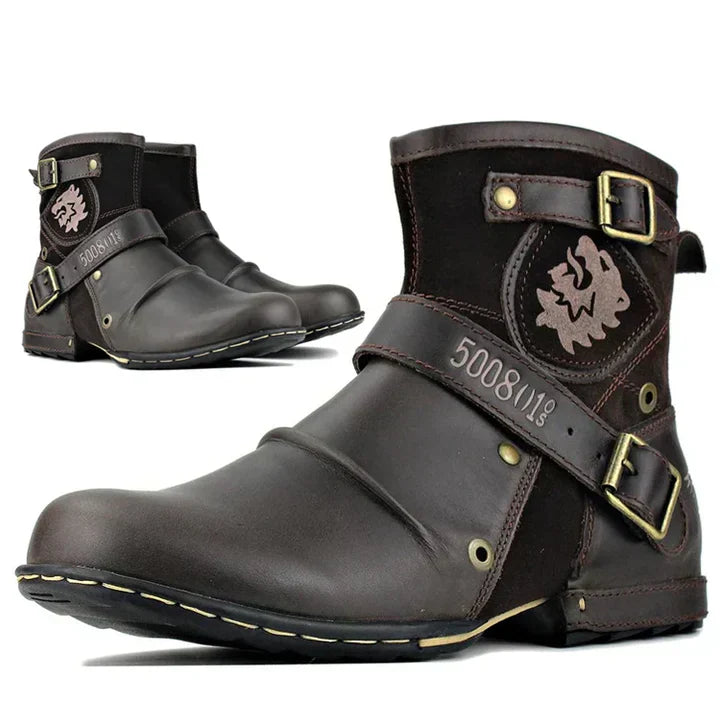 Streetwave Mens Boots With Rugged Sole For The Modern Gentleman Premium Vintage Leather