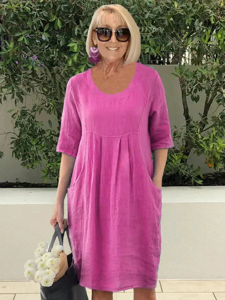 Janet Cotton Linen Dress For Women Lightweight Breathable Comfort For Active Days