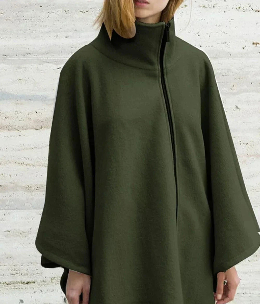 Streetwave Navy Cape Poncho For Women Elegant Yet Casual Outerwear Cozy Wardrobe Essential