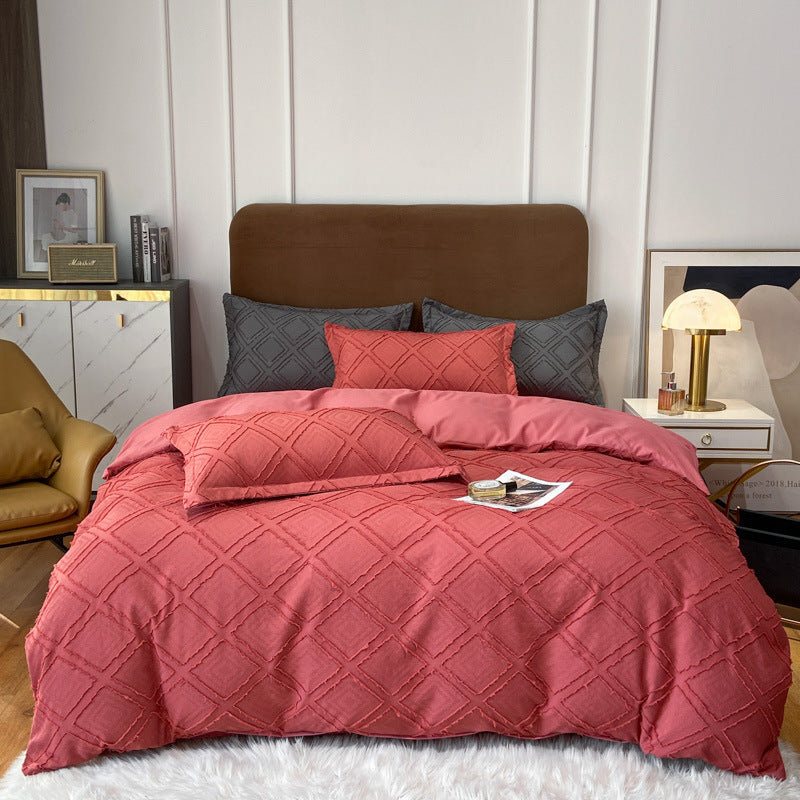 Contemporary Tufted Cotton Bedding Set