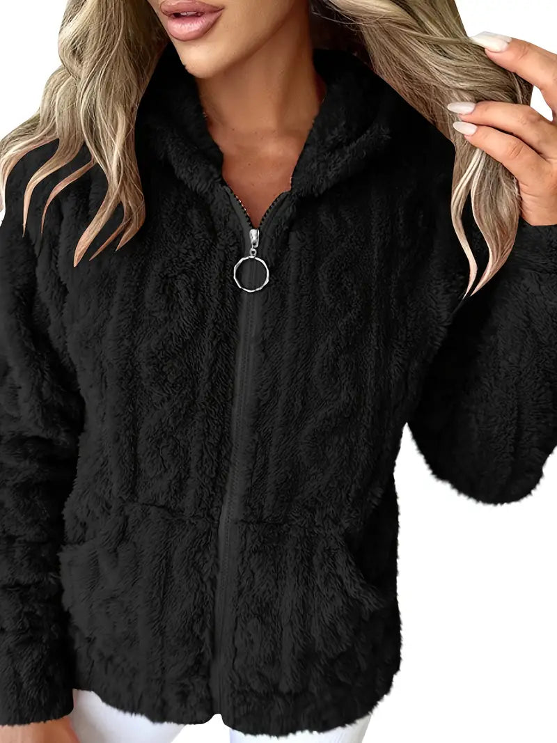 Street Wave Zip Hoodie Ultra Soft Fleece Cozy Everyday Wear For All Day Comfort Plus