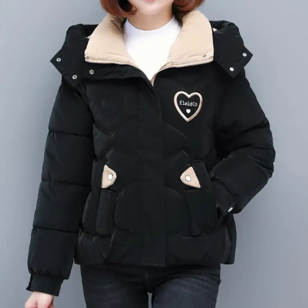 Street-wave Classic Women's Hooded Puffer Coat For Winter Warmth And Everyday Style Comfort