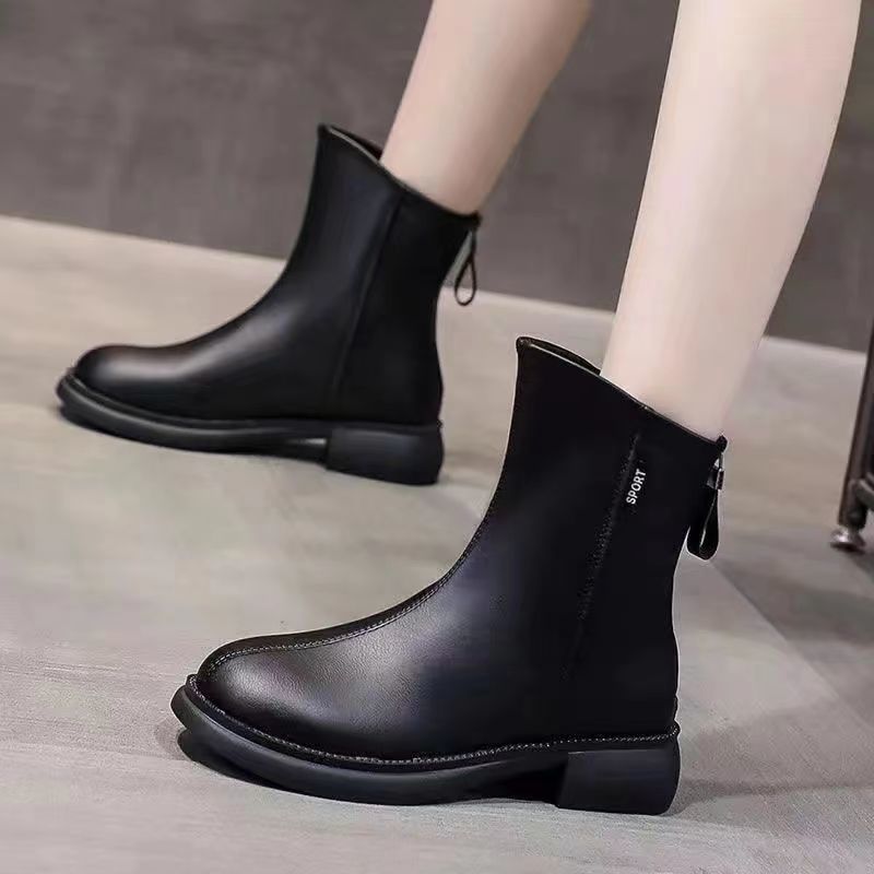 Street-Wave Women's Winter Boots With Back Zip - Waterproof, Warm, Non-Slip Sole