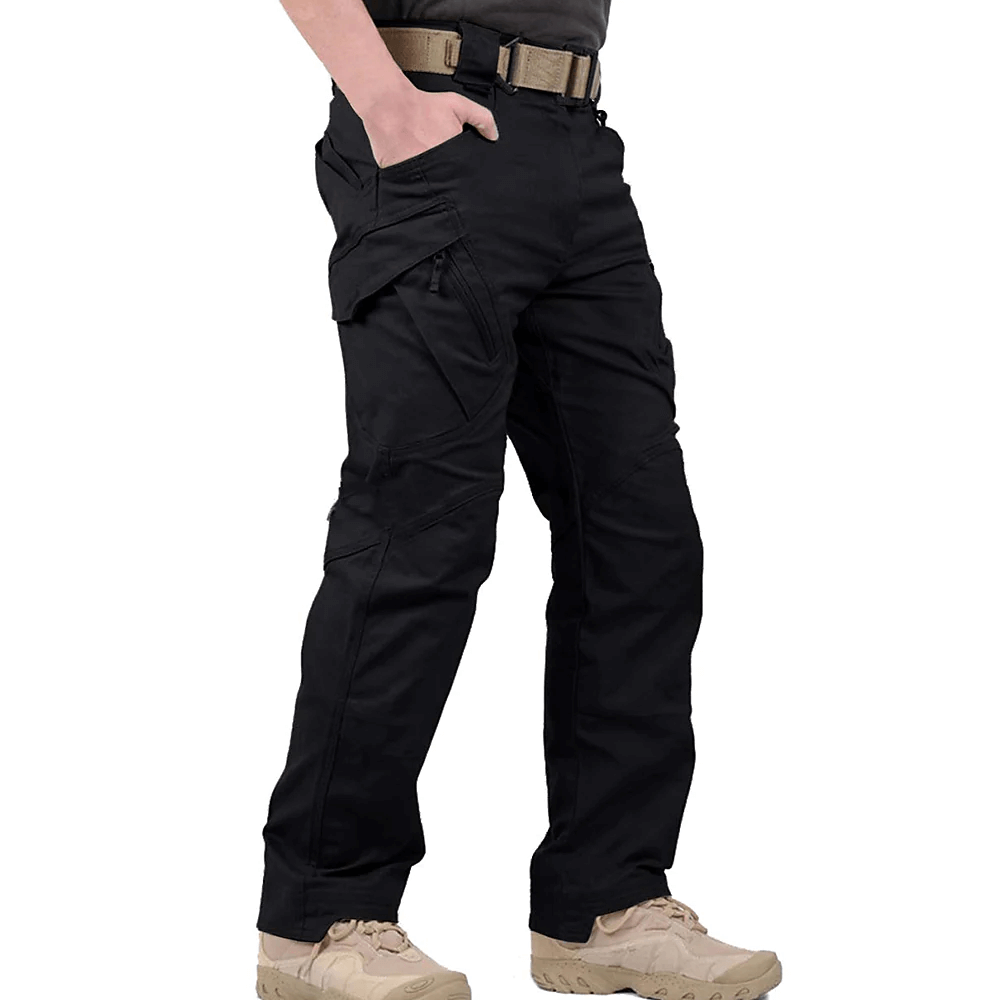 Tactical Cargo Pants For Men Street-Wave Rugged Abrasion-Resistant Outdoor Trousers With Elastic Waistband