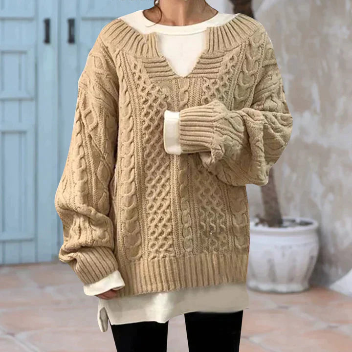Streetwave Cable Knit Sweater Signe for Women Breathable Timeless Vintage Style Comfortable Long Lasting Quality