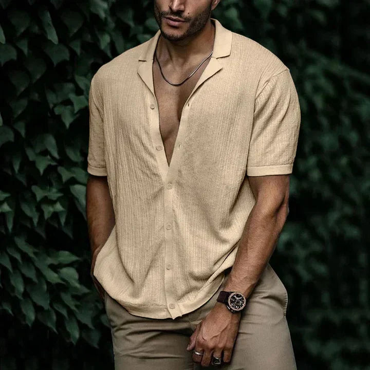Street-Wave Lightweight Breathable Mens Short Sleeve Shirt