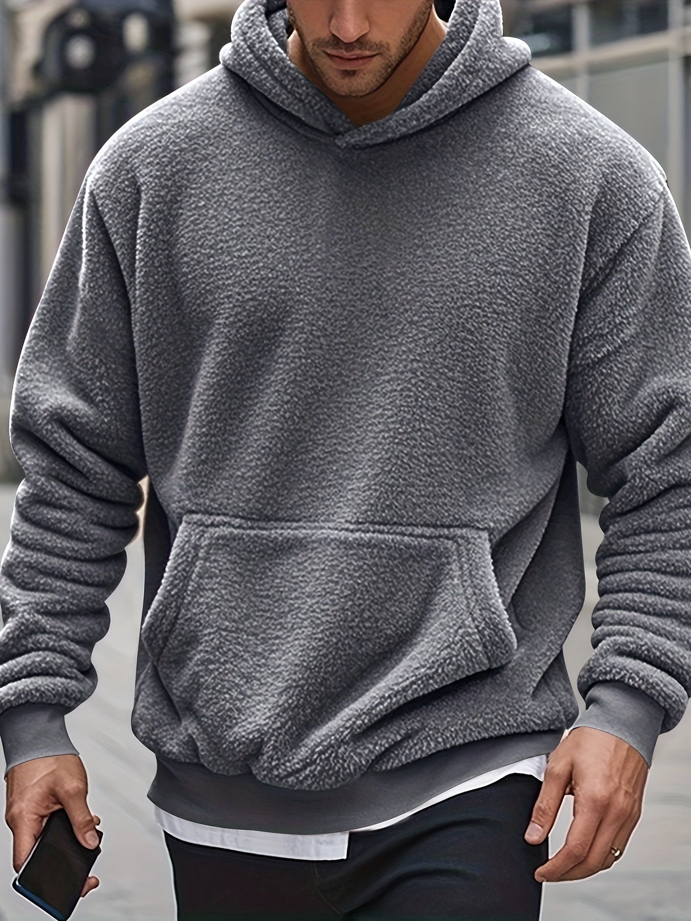 Soft Fleece Hoodie by Street-wave for Everyday Comfort and Urban Style in Polyester for Men and Women