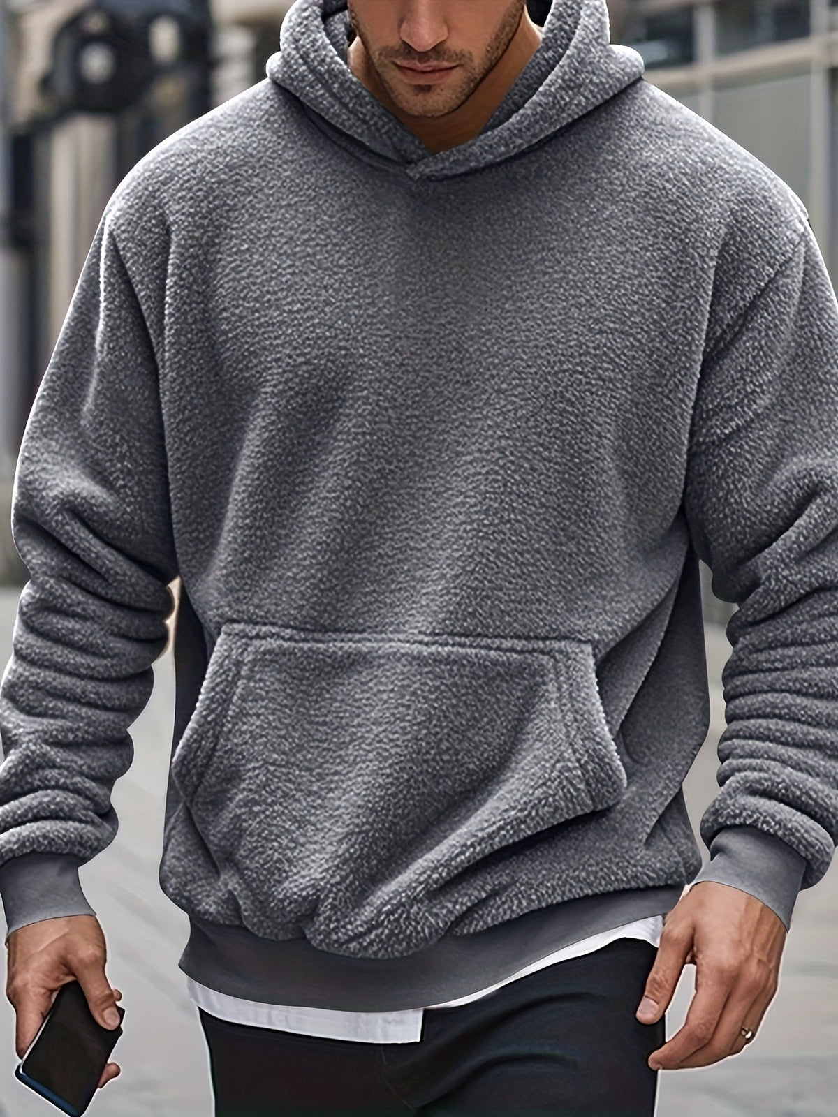 Soft Fleece Hoodie by Street-wave for Everyday Comfort and Urban Style in Polyester for Men and Women