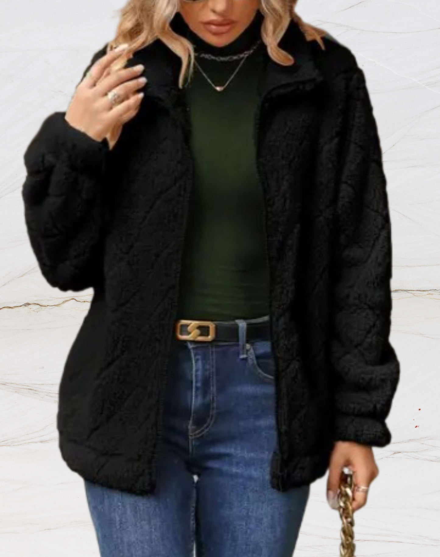 Street-wave Pink Teddy Coat Cozy Faux Fur Winter Jacket For Women Premium Stylish Warmth