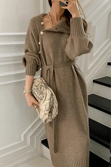 Streetwave Belted Knit Cardigan For Women Cozy Winter Pullover With Soft Comfort