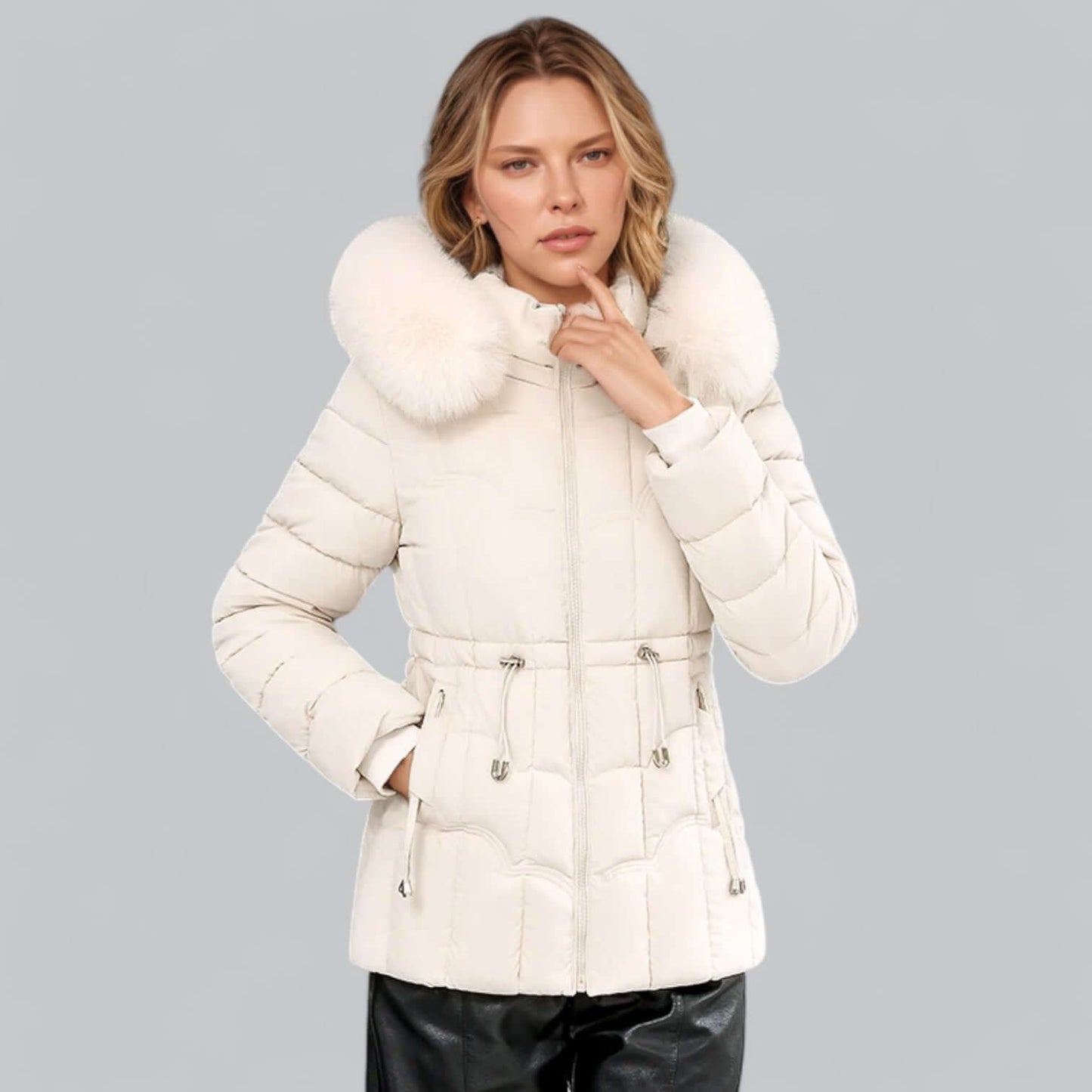 Street-wave Women's Padded Parka Coat With Faux Fur Hood, Warm Cozy Comfort, Stylish Winter Essential
