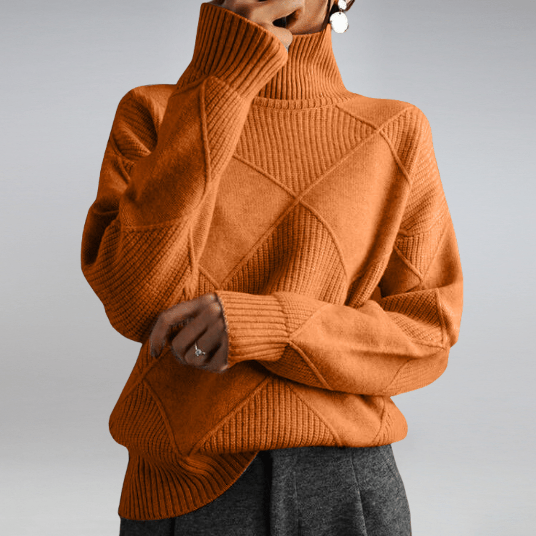 Women's Turtleneck Jumper with Soft Fabric and Cozy Fit