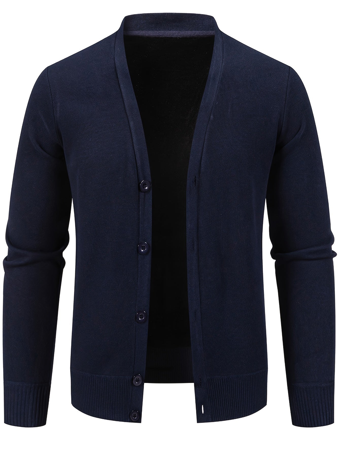 Street-wave Classic Cotton Cardigan For Men Timeless Comfort Versatile Layering Essential Wardrobe