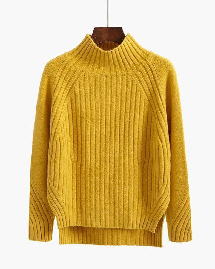 Streetwave Women Knit Pullover With Half Roll Neck Cozy Warmth And Modern Style For Everyday Wear