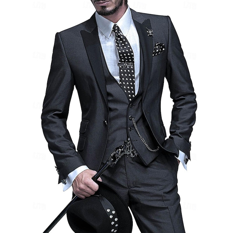 Street-Wave Oliver Breathable Linen Three Piece Suit For Weddings