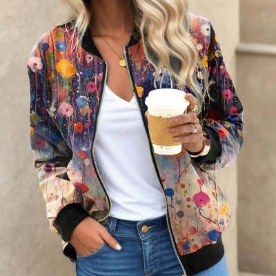 Street-Wave Floral Blazer For Women With Vibrant Flower Print Comfortable Durable Elegant Style
