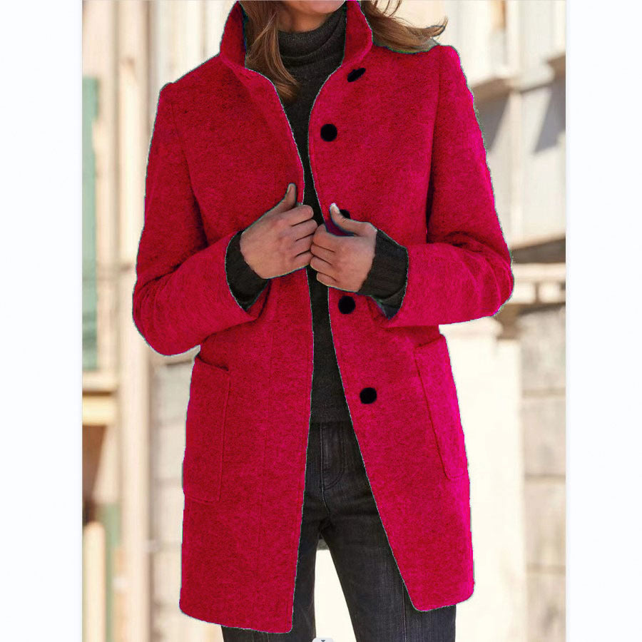 Street-wave Retro Windbreaker For Women With Long Sleeves Warm Timeless Style Coat