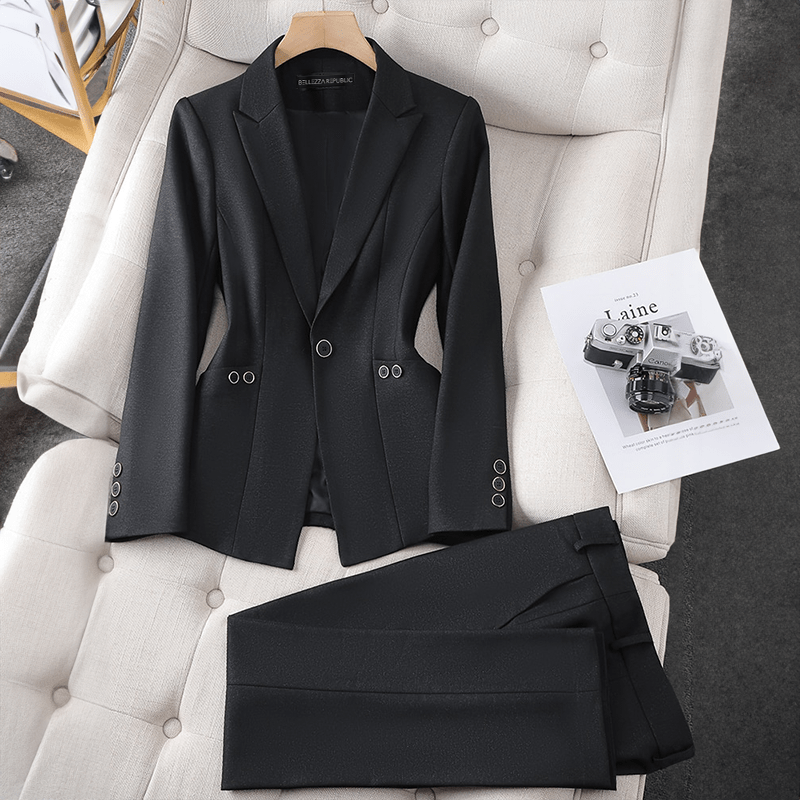Street-wave Teal Winter Blazer Set For Women Premium Cozy Comfort For Work And Everyday