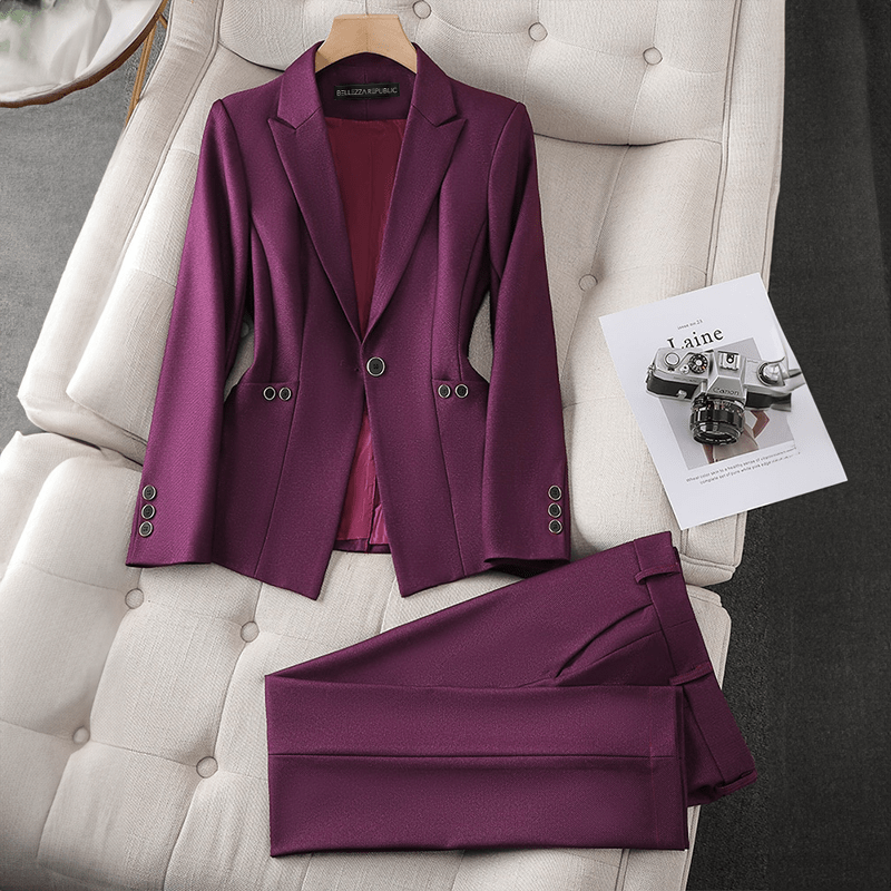 Street-wave Teal Winter Blazer Set For Women Premium Cozy Comfort For Work And Everyday