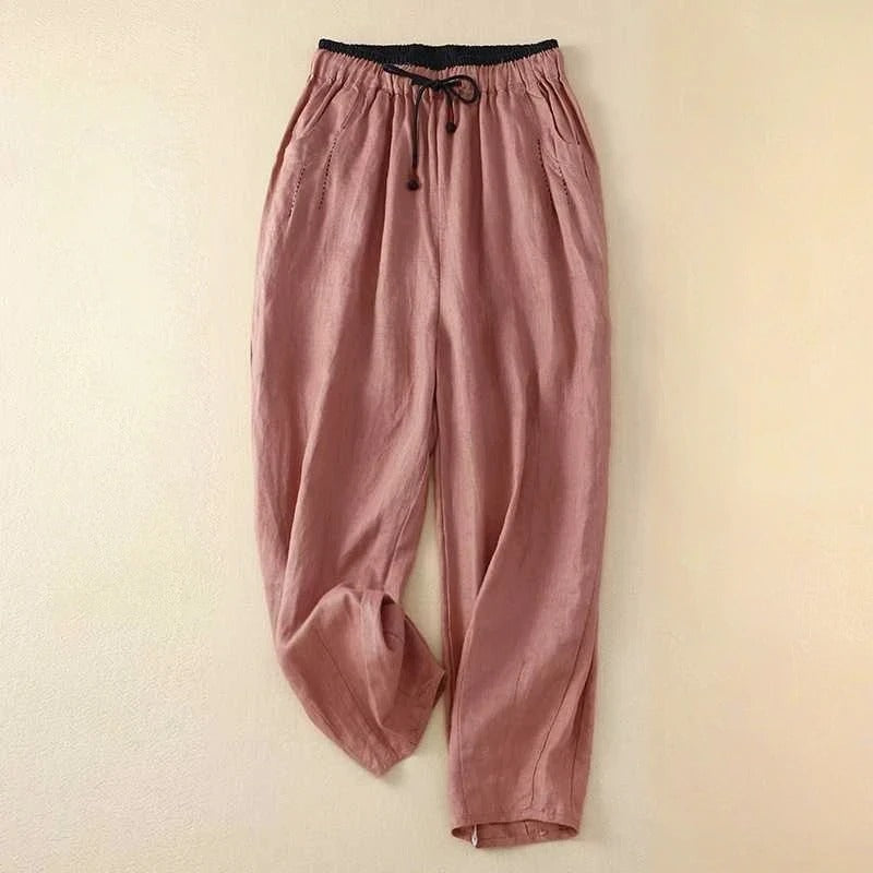 Women's Summer Trousers with Relaxed Fit and Lightweight Fabric