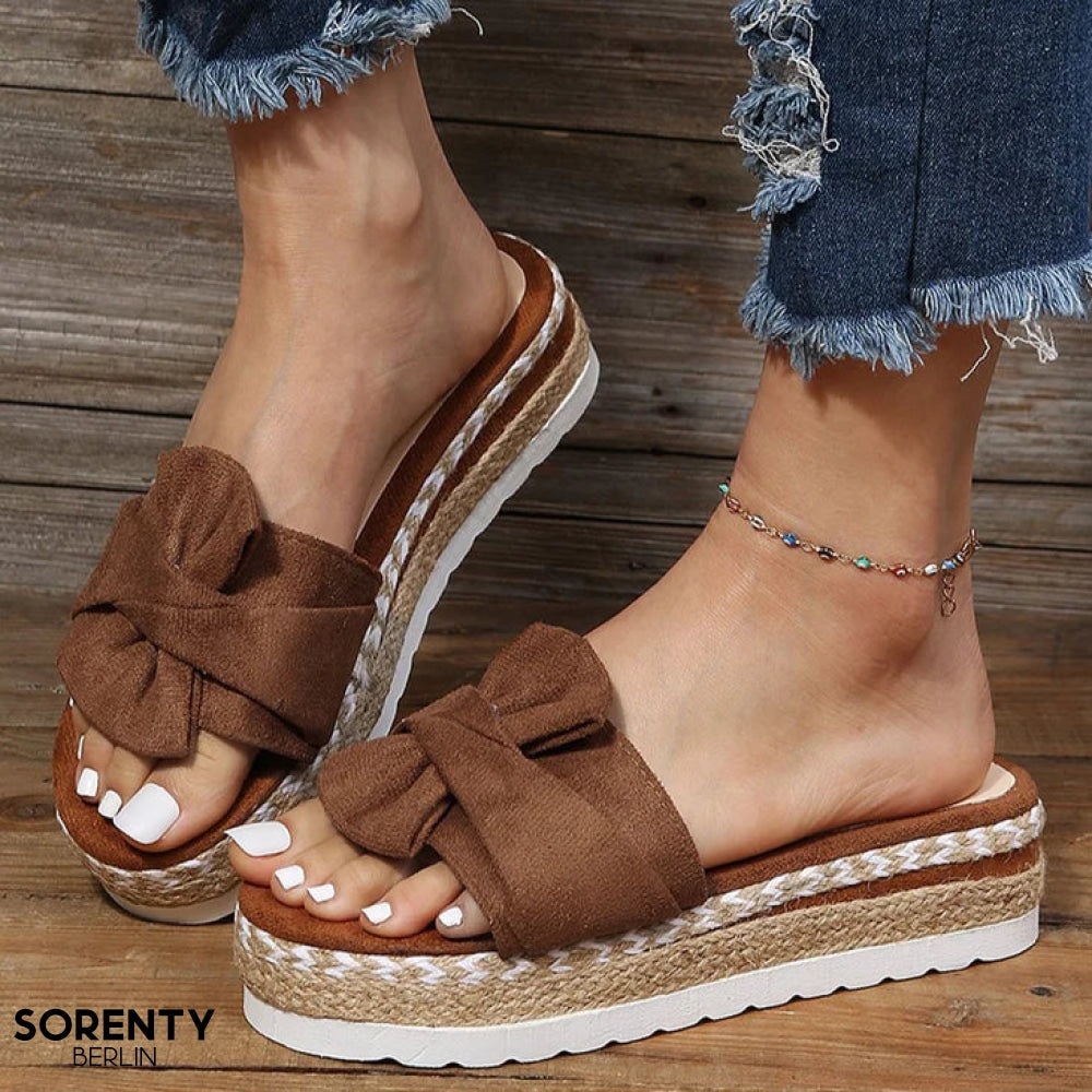 Alyce's Bow Tie Ortho Sandals For Women Comfortable Wedge Platform All Day Comfort