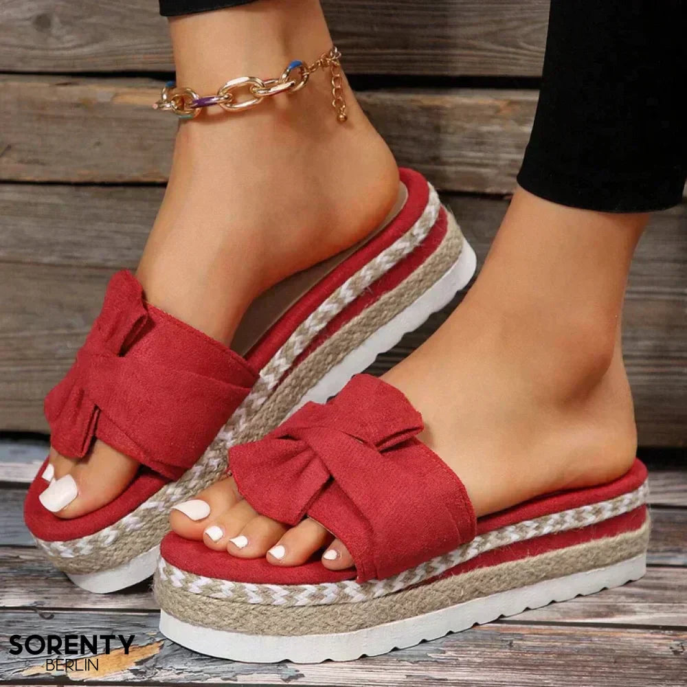 Alyce's Bow Tie Ortho Sandals For Women Comfortable Wedge Platform All Day Comfort