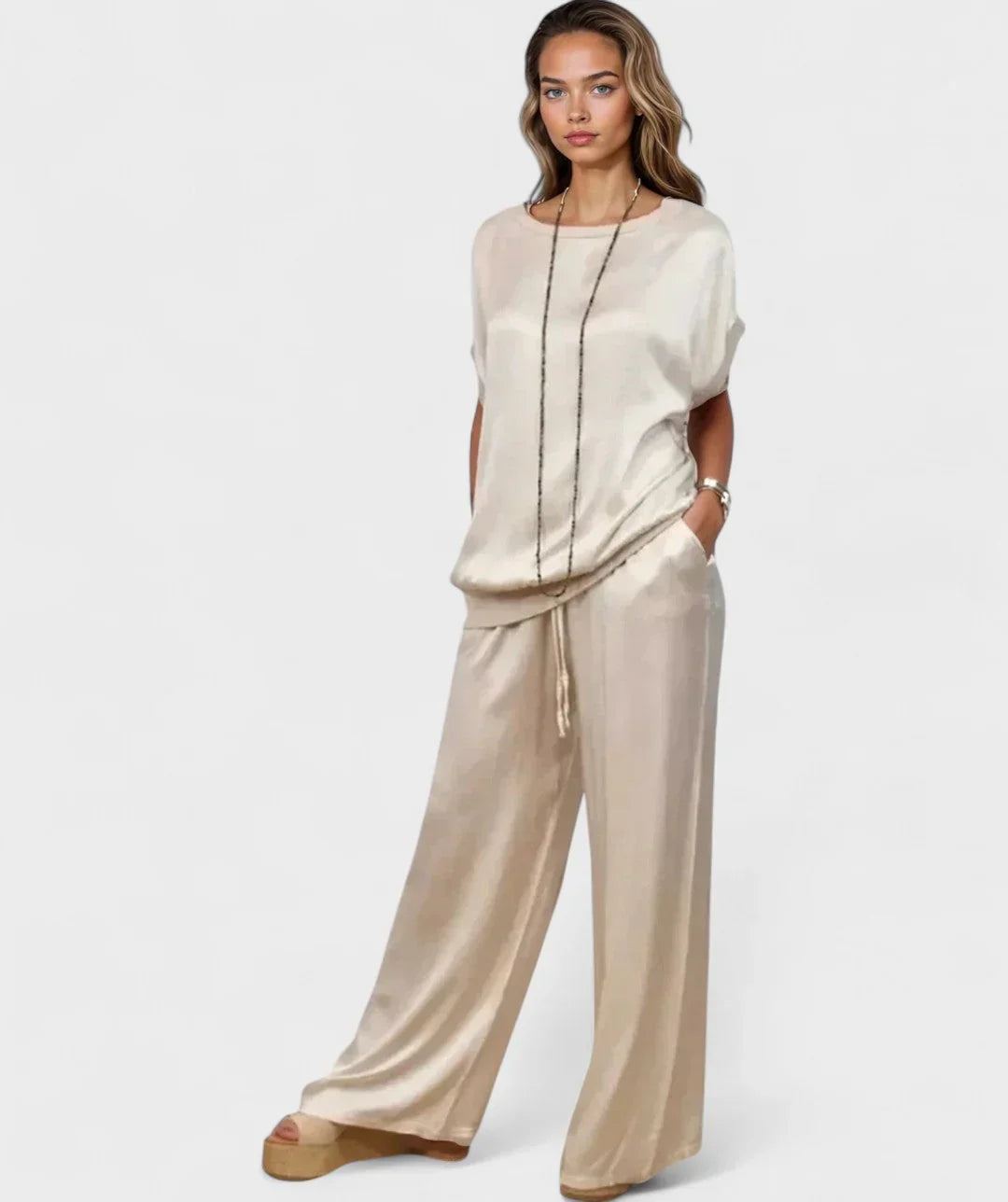 Street-Wave Natsuki Satin Ensemble Women On The Go