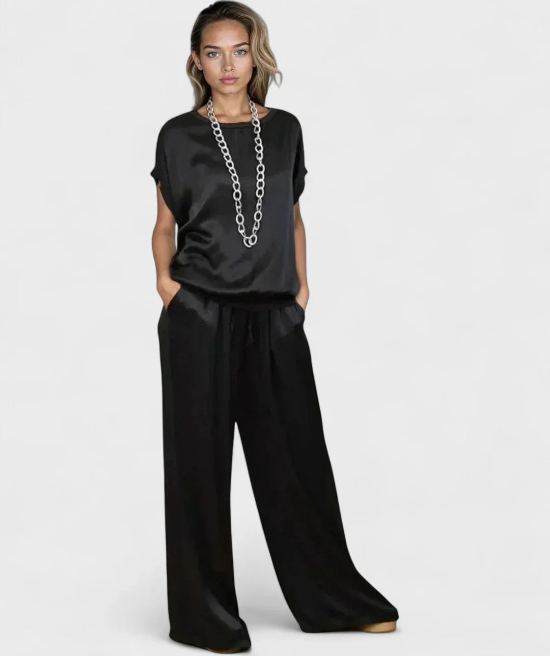 Street-Wave Natsuki Satin Ensemble Women On The Go