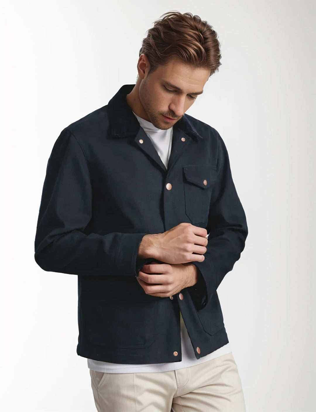 Armand Classic Button Down Jacket For Men With Relaxed Fit, Versatile Casual Outerwear By Street-Wave