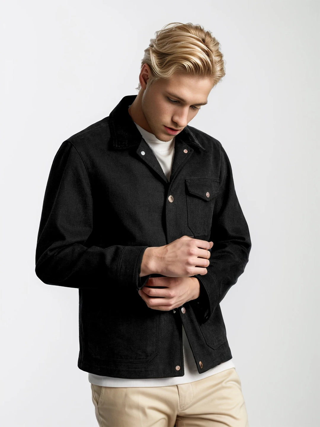 Armand Classic Button Down Jacket For Men With Relaxed Fit, Versatile Casual Outerwear By Street-Wave