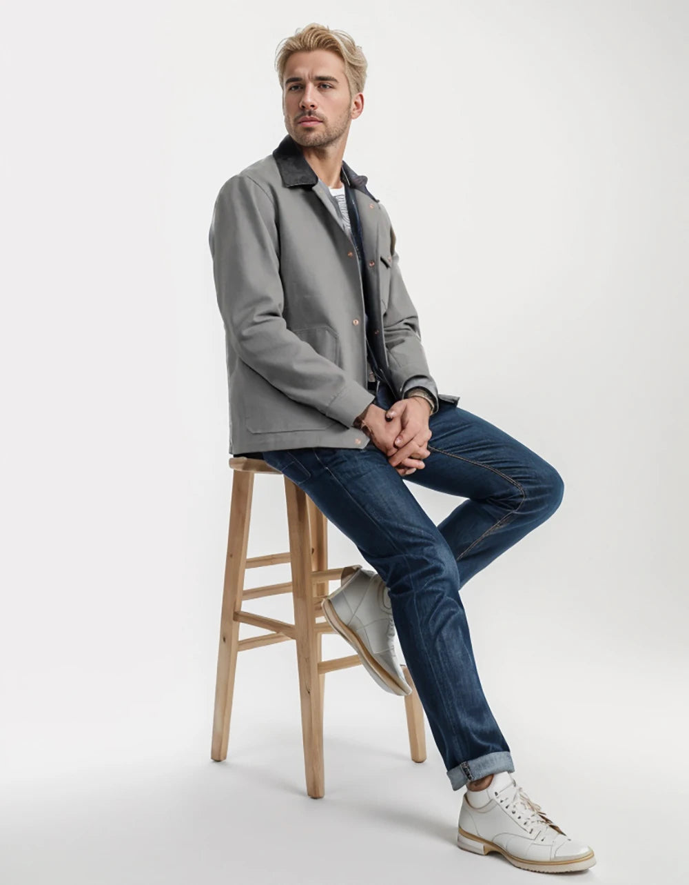 Armand Classic Button Down Jacket For Men With Relaxed Fit, Versatile Casual Outerwear By Street-Wave