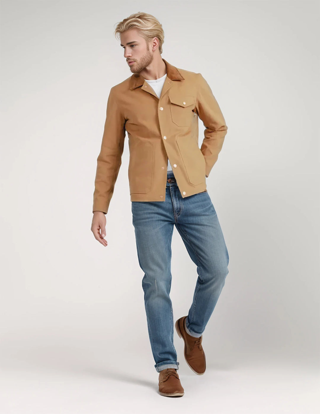 Armand Classic Button Down Jacket For Men With Relaxed Fit, Versatile Casual Outerwear By Street-Wave