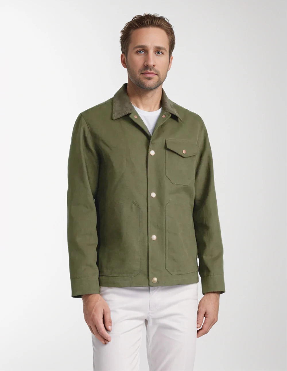 Armand Classic Button Down Jacket For Men With Relaxed Fit, Versatile Casual Outerwear By Street-Wave